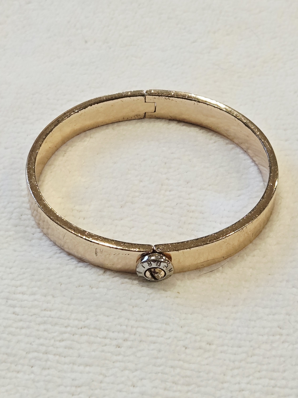 henri bendel Rose Gold Hinged Bangle